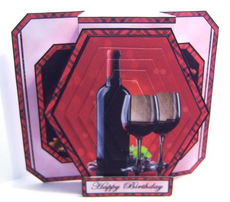 Double Pop-out 'a Bottle of Red' by Katie Silver