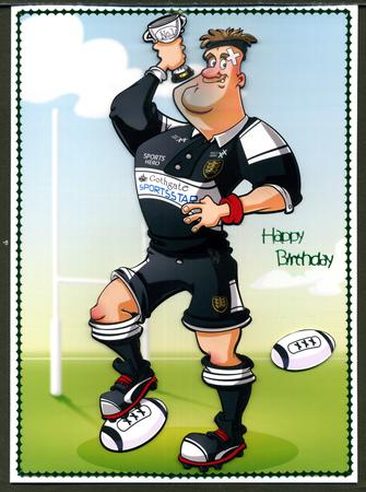 Rugby Dude: Black and White by Katie Silver