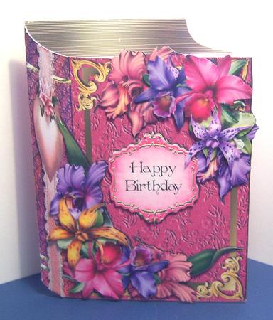 Book of Orchids Shaped Card Plus Gift Card by Katie Silver