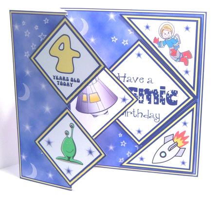 Fold Back Pop-up - Cosmic Birthday by Katie Silver