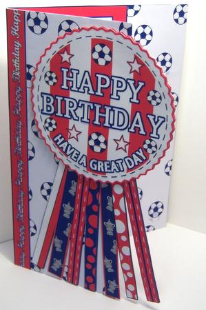 Stoke City Rosette Over Edge All Ages Birthday Father's Day by Katie Silver