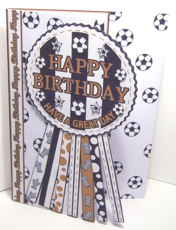 Swansea City Rosette Over Edge Ages Birthday Father's Day by Katie Silver