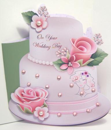 Wedding Double Cake Full Card by Katie Silver