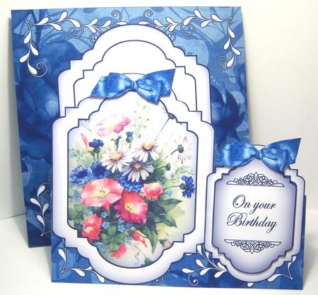 Wildflowers Large Fancy Stand Up Card N Envelope Kit by Katie Silver