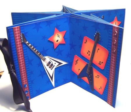 3D Rock N Pop Guitars Carousel Card Kit by Katie Silver