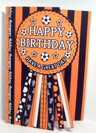 Hull City Rosette Over Edge All Ages Birthday Father's Day by Katie Silver