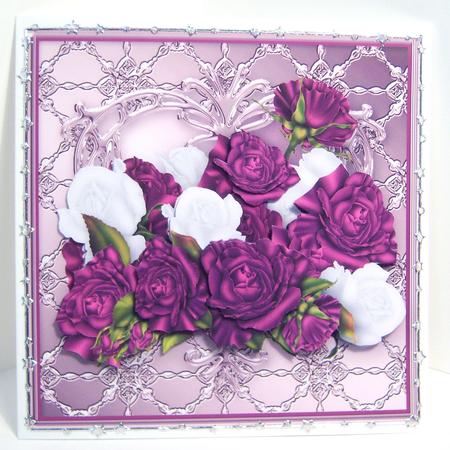 Valentine Roses Metallic Frame Card Mini Kit by Katie Silver