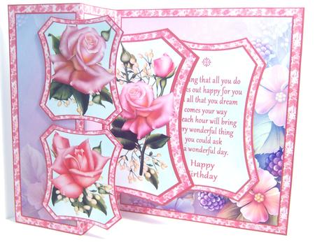 Fold Back Pop-up- Edwardian Roses by Katie Silver