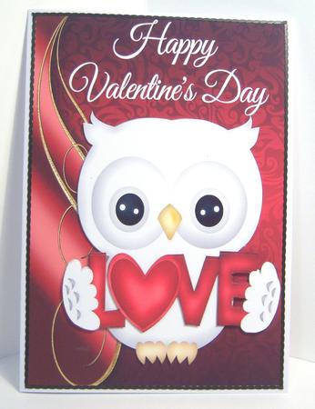 Cute Little White Owl, with Love by Katie Silver