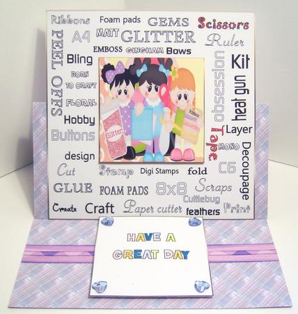 Lilac Designer Plaid Backing Paper by Katie Silver