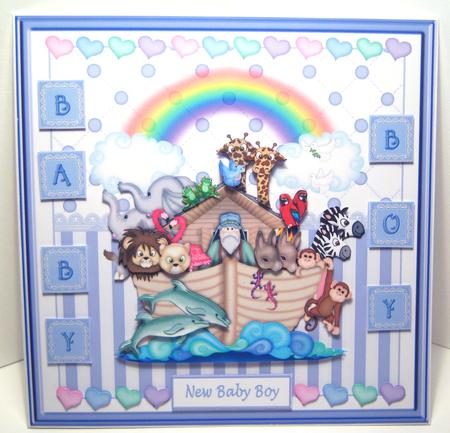 New Baby Boy Decoupage Mini Kit by Katie Silver
