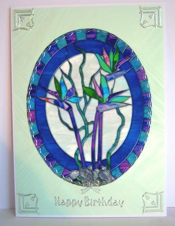 Beautiful Floral Stained Glass Toppers by Katie Silver