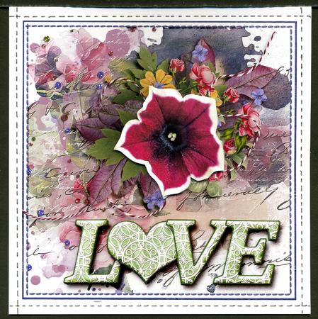 Love Cardtopper 6 x 6 Green 148 by Katie Silver