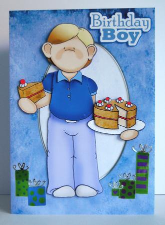Men's Grunge Clouds A5 Card Front or Insert by Katie Silver