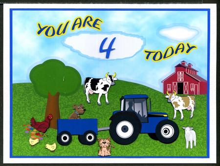 Farm Scene A4 Mini Kit Birthday Age 1-10 by Katie Silver