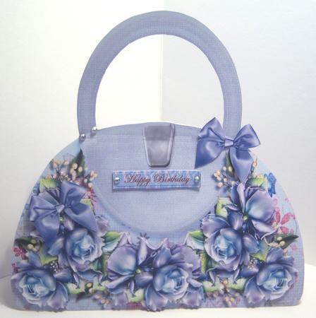 Hand Bag Card Roses Minikit by Katie Silver