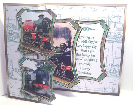 Fold Back Pop-up - Steam Trains by Katie Silver