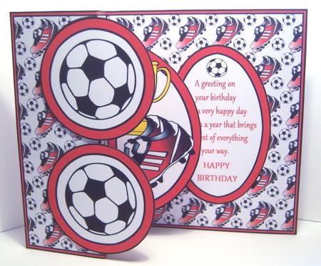 Fold Back Pop-up - Soccer (red) by Katie Silver