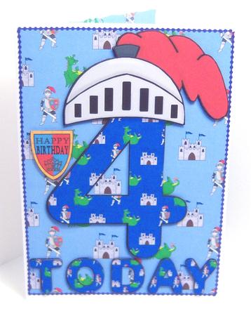 Four Today Birthday Knight A5 by Katie Silver