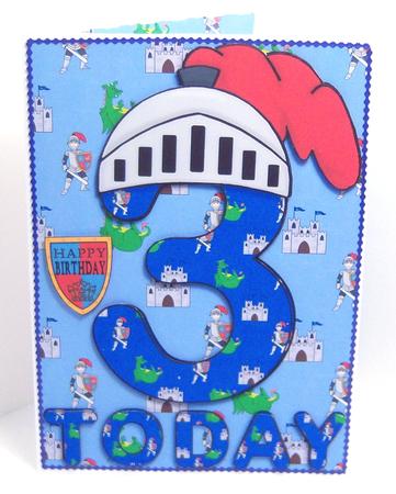 Three Today Birthday Knight A5 by Katie Silver