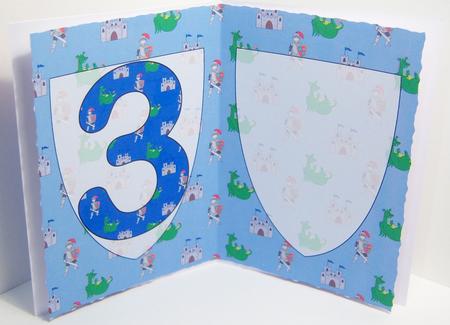 Three Today Birthday Knight A5 Insert by Katie Silver