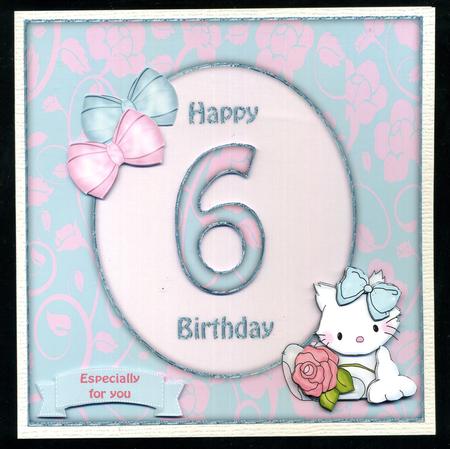 Sweet Kitty with Rose Any Age 8x8 Mini Kit by Katie Silver