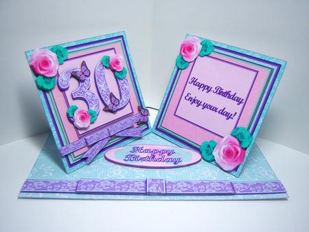 30th Birthday in Mint and Lilac Double Twist Easel Mini Kit by Katie Silver