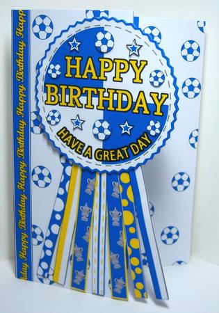 Bristol Rovers Fc Rosette Over Edge Birthday Father's Day by Katie Silver