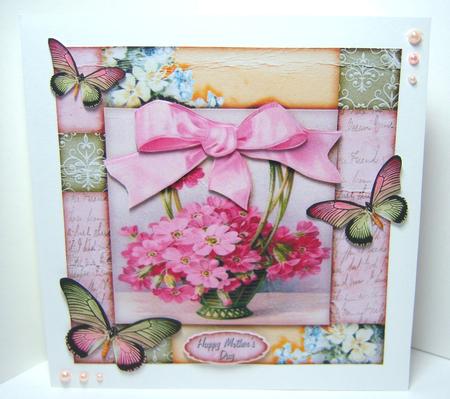 Basket Full of Flowers Cardtopper with Inlet 175 by Katie Silver