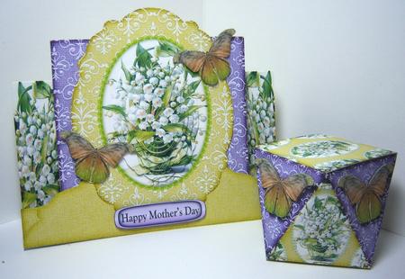 Stepper Card a Basket Full of Flowers 188 by Katie Silver