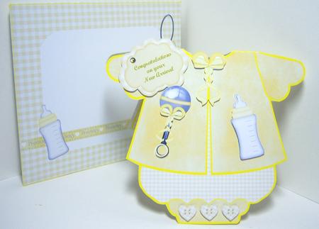 Yellow Baby Romper Suit Card Kit by Katie Silver