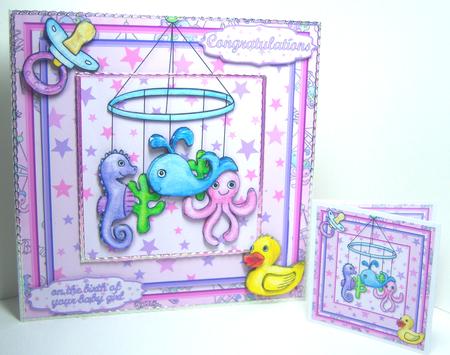 Lullaby Mobile Baby Girl 8x8 Mini Kit by Katie Silver