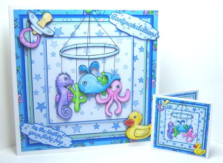 Lullaby Mobile Baby Boy 8x8 Mini Kit by Katie Silver