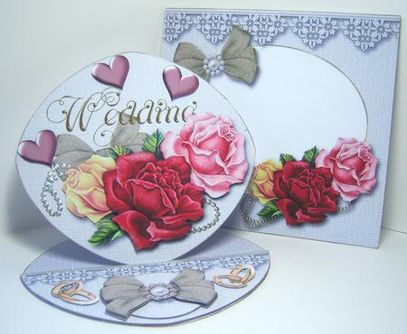 Wedding Oval Easel Card & Envelope Kit by Katie Silver