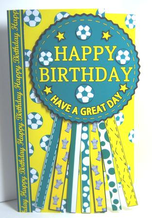 Norwich City Fc Rosette Over Edge Birthday Father's Day by Katie Silver