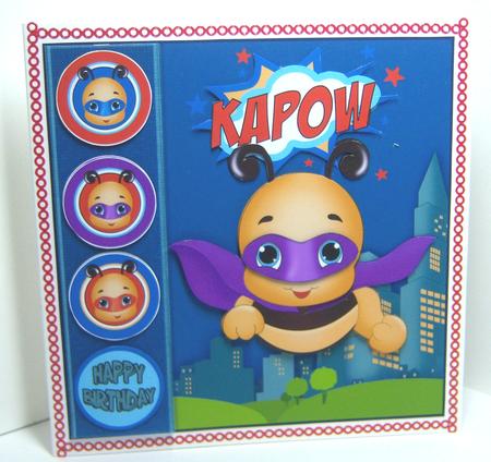 Bee a Super Hero Birthday Card Mini Kit by Katie Silver