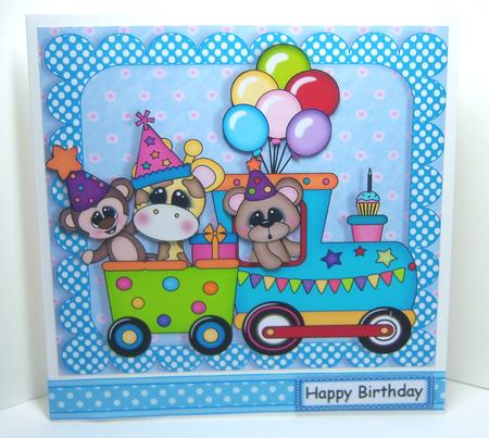 Animal Fun Train Boys 8x8 by Katie Silver