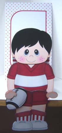 3D on the Shelf Card Kit - Rugby Boy Hugo by Katie Silver