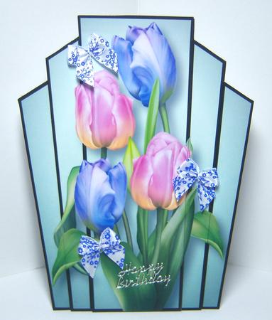 Art Deco Stacker Topper - Beautiful Spring Tulips by Katie Silver