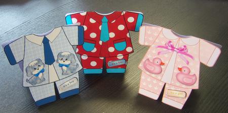 Bumperkit Baby Boy Baby Girl Shaped Cards by Katie Silver