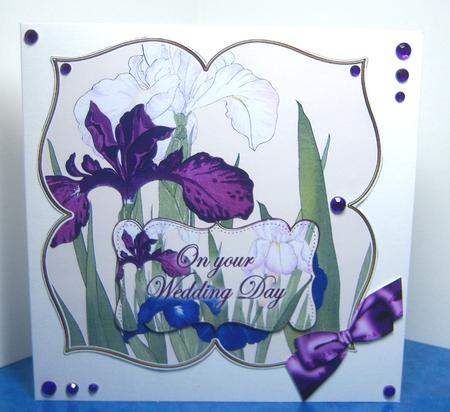Iris Wedding Day 8in Large Blooms Fancy Topper by Katie Silver