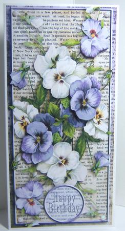 Dl Card with Inlet 258 All About Flowers Lilac by Katie Silver