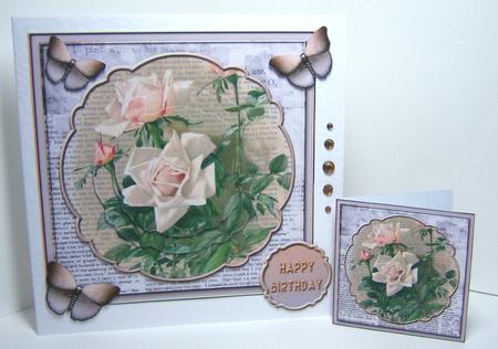 Cardtopper with Inlet All About Flowers Brown 266 by Katie Silver