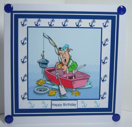 Lots of Junk and No Fish Card with Decoupage by Katie Silver