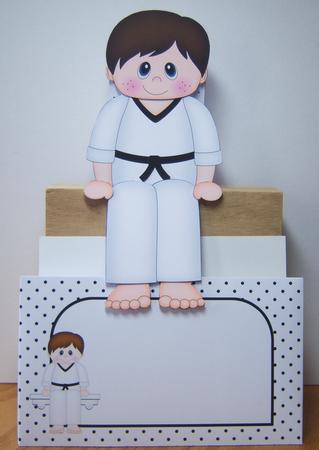 3D on the Shelf Card Kit - Little Karate Boy Kurt by Katie Silver