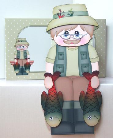3D on the Shelf Card Kit - Fisherman Martin by Katie Silver