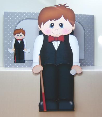 3D on the Shelf Card Kit - World Champ Snooker Player Ronnie by Katie Silver