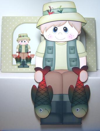 3D on the Shelf Card Kit - Fishing Boy Tommy by Katie Silver