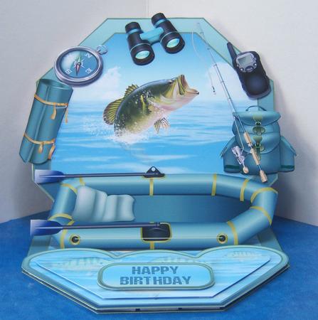 The Fishing Trip Father's Day / Birthday Easel Card Kit by Katie Silver