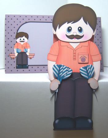 3D on the Shelf Card Kit - Darts Player Man Alex by Katie Silver